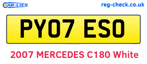 PY07ESO are the vehicle registration plates.