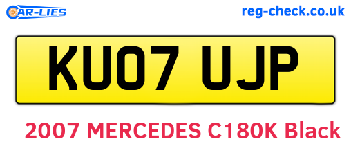KU07UJP are the vehicle registration plates.