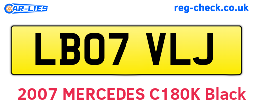 LB07VLJ are the vehicle registration plates.