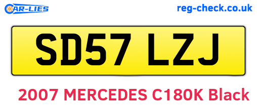 SD57LZJ are the vehicle registration plates.