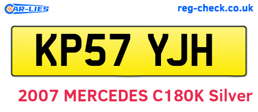 KP57YJH are the vehicle registration plates.