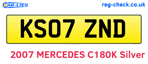 KS07ZND are the vehicle registration plates.