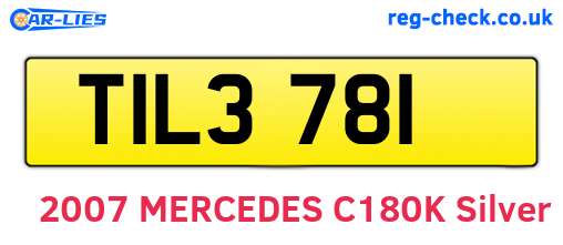 TIL3781 are the vehicle registration plates.