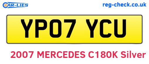 YP07YCU are the vehicle registration plates.