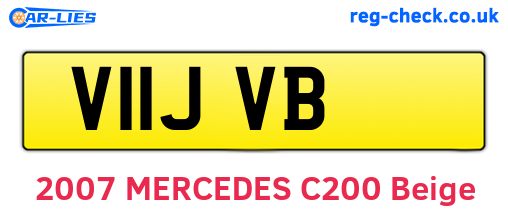 V11JVB are the vehicle registration plates.