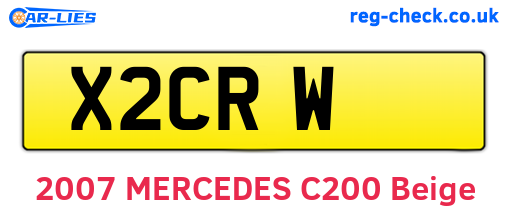 X2CRW are the vehicle registration plates.