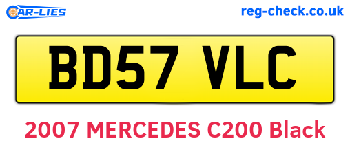 BD57VLC are the vehicle registration plates.