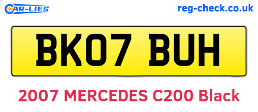 BK07BUH are the vehicle registration plates.