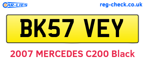 BK57VEY are the vehicle registration plates.