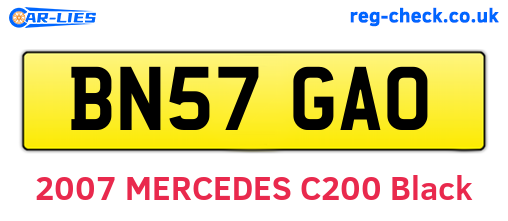 BN57GAO are the vehicle registration plates.