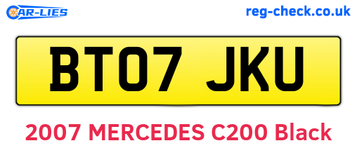 BT07JKU are the vehicle registration plates.