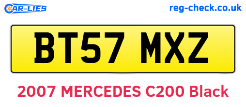 BT57MXZ are the vehicle registration plates.