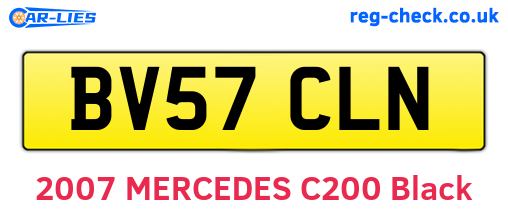 BV57CLN are the vehicle registration plates.
