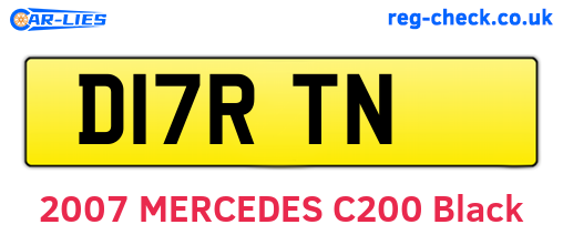 D17RTN are the vehicle registration plates.