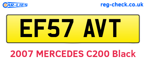 EF57AVT are the vehicle registration plates.