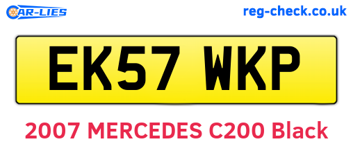 EK57WKP are the vehicle registration plates.