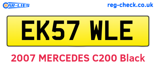 EK57WLE are the vehicle registration plates.