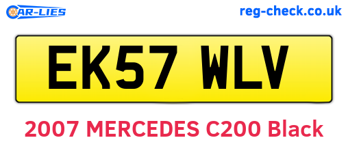 EK57WLV are the vehicle registration plates.