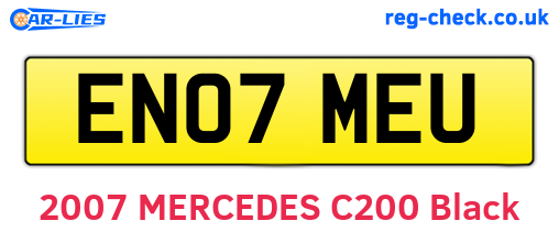 EN07MEU are the vehicle registration plates.