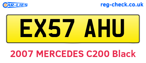 EX57AHU are the vehicle registration plates.