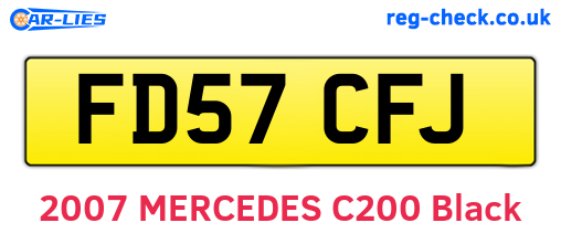 FD57CFJ are the vehicle registration plates.