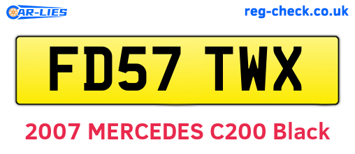FD57TWX are the vehicle registration plates.