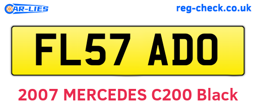FL57ADO are the vehicle registration plates.