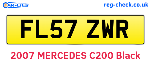FL57ZWR are the vehicle registration plates.
