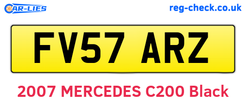 FV57ARZ are the vehicle registration plates.