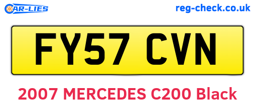 FY57CVN are the vehicle registration plates.