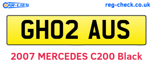 GH02AUS are the vehicle registration plates.