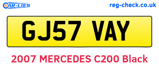 GJ57VAY are the vehicle registration plates.