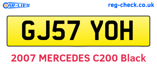 GJ57YOH are the vehicle registration plates.