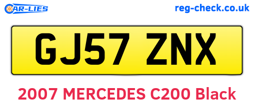 GJ57ZNX are the vehicle registration plates.