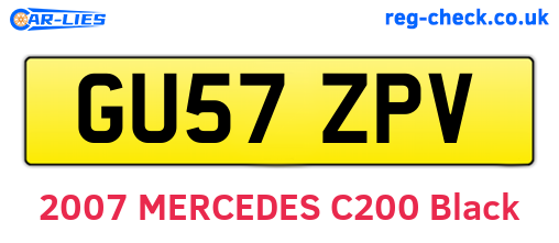 GU57ZPV are the vehicle registration plates.