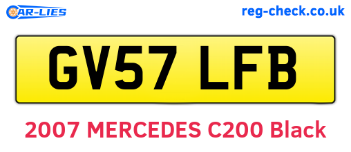 GV57LFB are the vehicle registration plates.