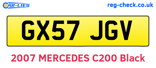 GX57JGV are the vehicle registration plates.