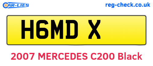 H6MDX are the vehicle registration plates.