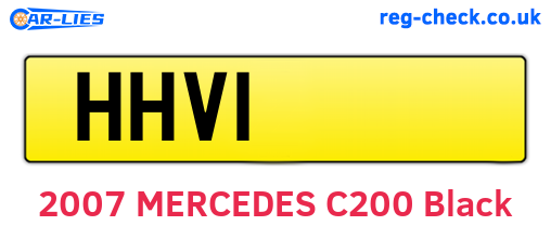 HHV1 are the vehicle registration plates.