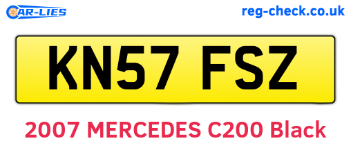 KN57FSZ are the vehicle registration plates.