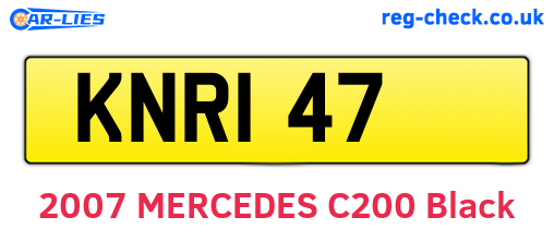 KNR147 are the vehicle registration plates.