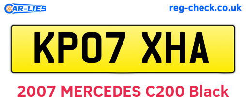 KP07XHA are the vehicle registration plates.