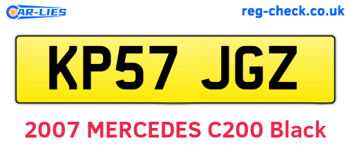 KP57JGZ are the vehicle registration plates.
