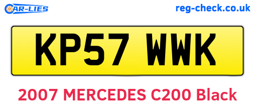 KP57WWK are the vehicle registration plates.