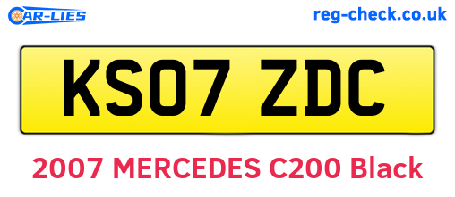 KS07ZDC are the vehicle registration plates.