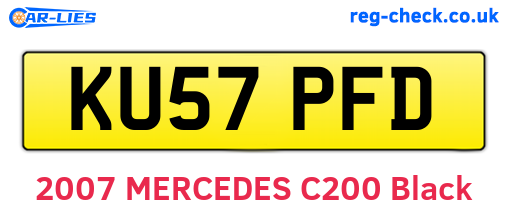 KU57PFD are the vehicle registration plates.