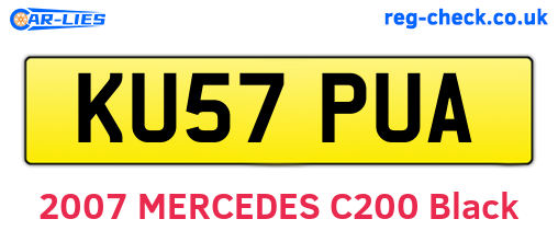 KU57PUA are the vehicle registration plates.