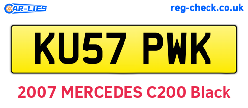 KU57PWK are the vehicle registration plates.