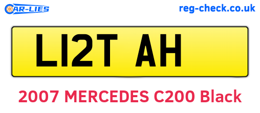 L12TAH are the vehicle registration plates.