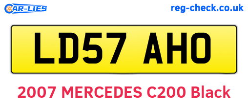 LD57AHO are the vehicle registration plates.
